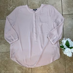 NYDJ 3/4 Sleeve Pleat Back Blouse
